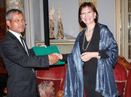 Cerimonia di presentazione all'Ambasciata Indonesiana